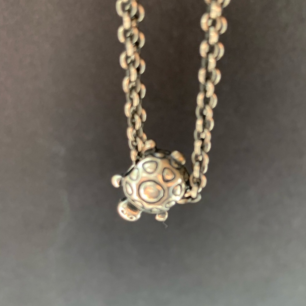 Pandora or Trollbeads Silver Charm- Turtle